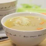 Chicken and Dumplings in Soup Bowl