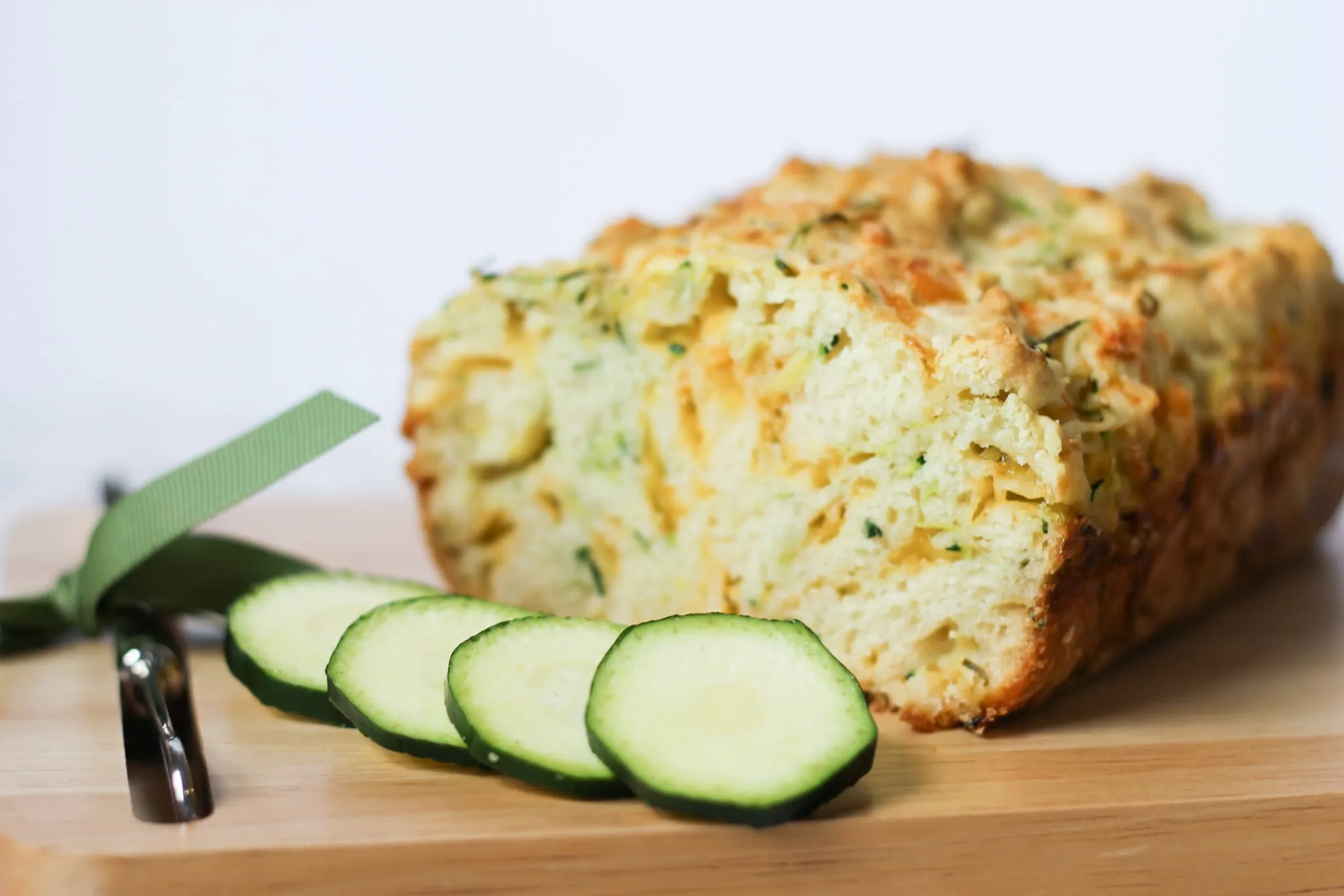 Zucchini Loaf on cutting board