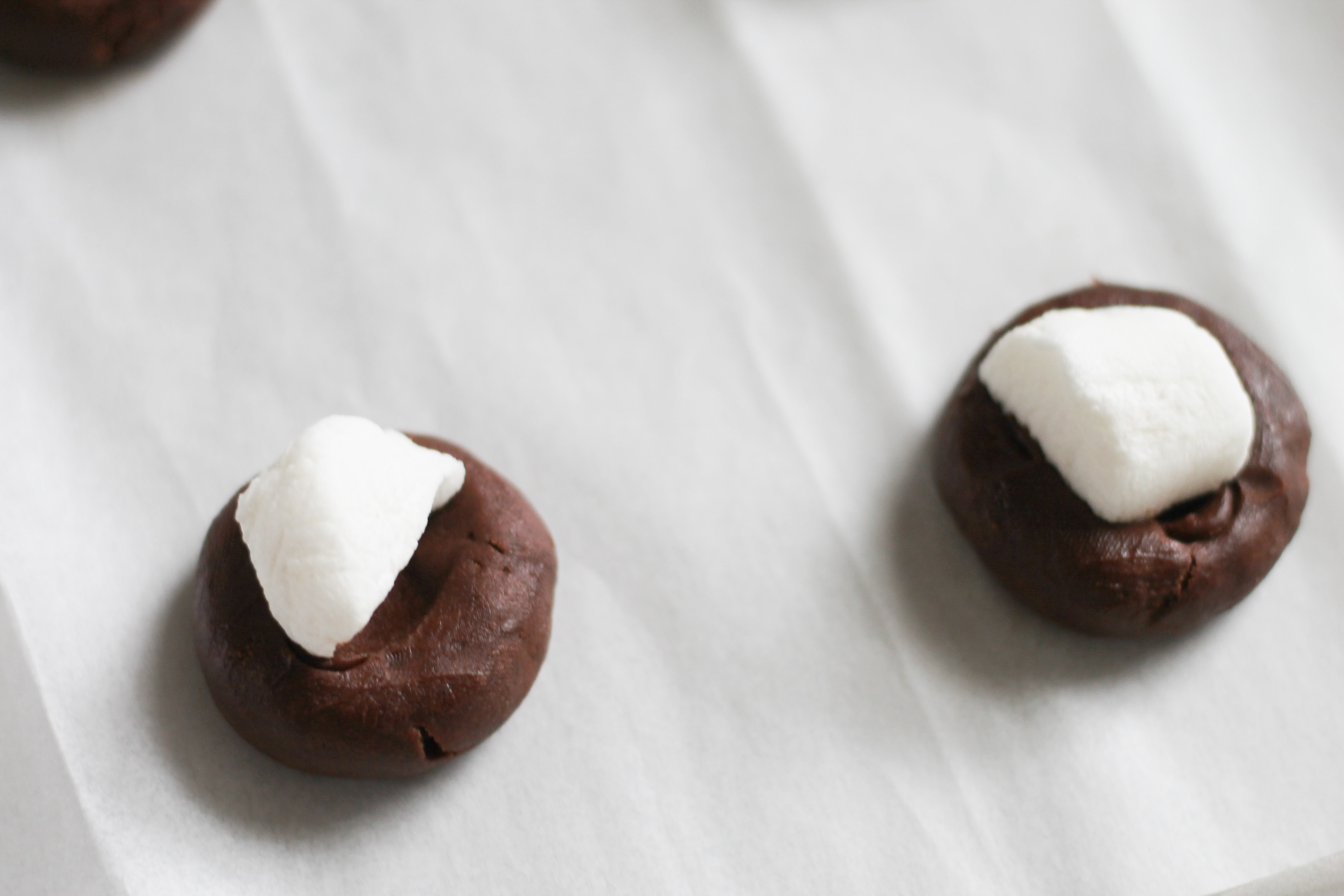 hot cocoa cookies with marshmallow bits