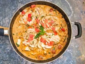 Creamy Chicken in skillet