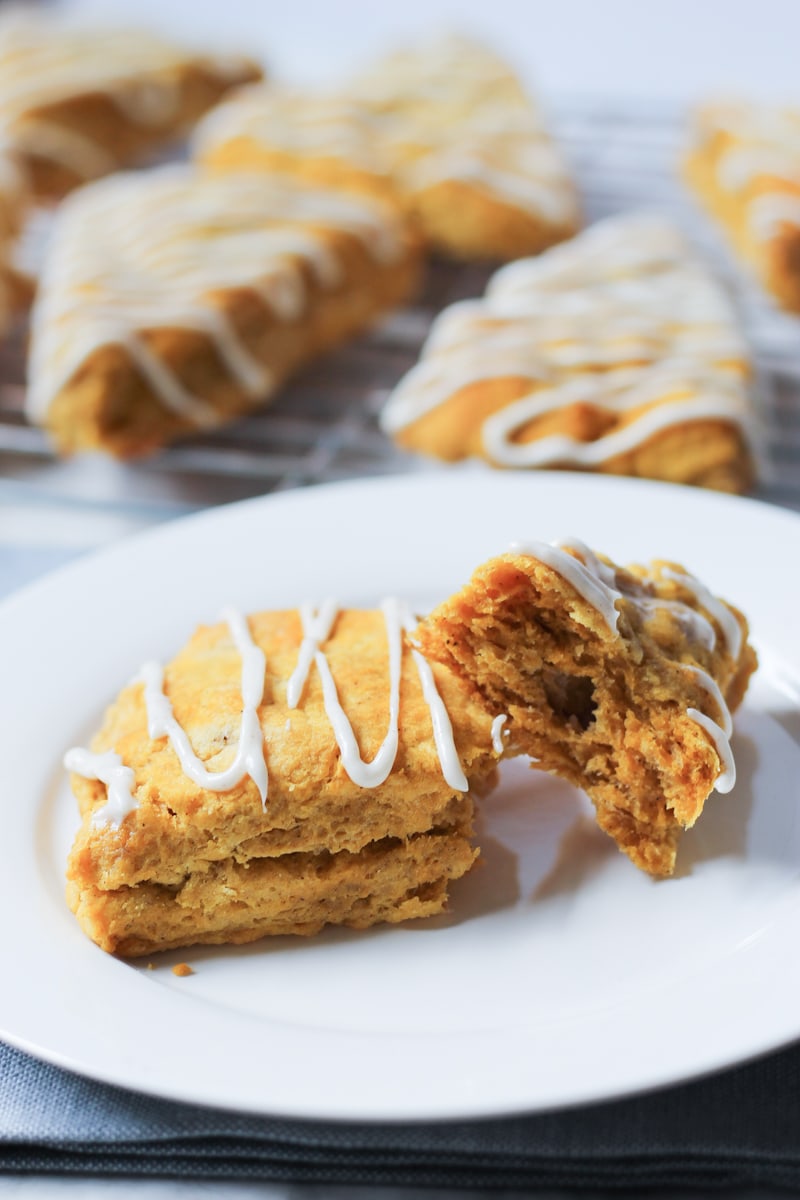 Easy Pumpkin Spice Scone Recipe with Spiced Cream Cheese Frosting - The ...