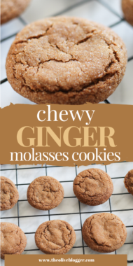 Chewy Ginger Molasses Cookies - The Olive Blogger